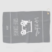Serviette De Golf Panier de golf mignon Citation de terrain de golf (Horizontal)