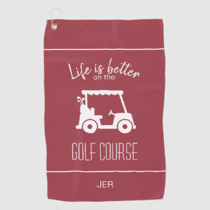 Serviette De Golf Panier de Golf Mignon Golfeur Citation de Golf Rou