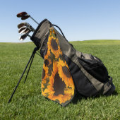 Serviette De Golf Panier de tournesol (Vert)