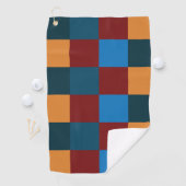 Serviette De Golf Panneau de À damiers couleur moderne (En situation)