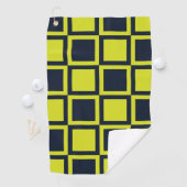 Serviette De Golf Panneau de contrôle bleu marine Green Checkerboard (En situation)
