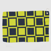Serviette De Golf Panneau de contrôle bleu marine Green Checkerboard (Horizontal)