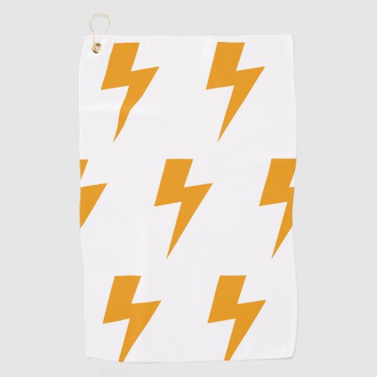 Serviette De Golf Panneau d'énergie Thunder Energy Blanc jaune (Devant)