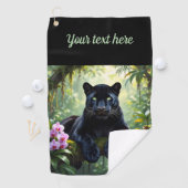 Serviette De Golf Panthère noire dans la jungle (En situation)