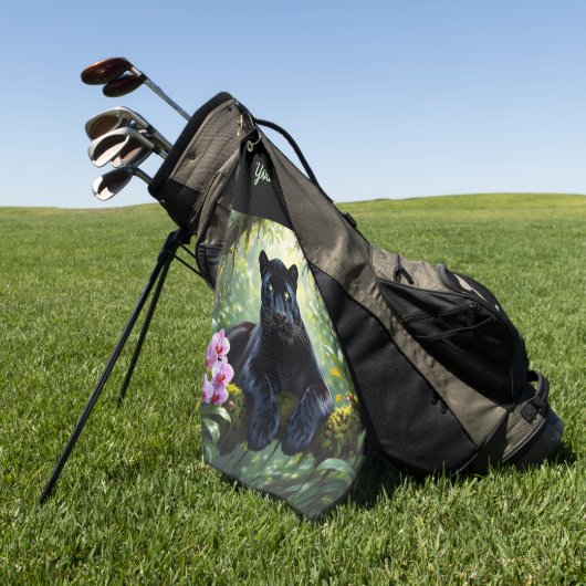 Serviette De Golf Panthère noire dans la jungle (Vert)