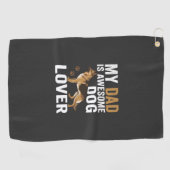 Serviette De Golf Papa amateur de chien est formidable (Horizontal)