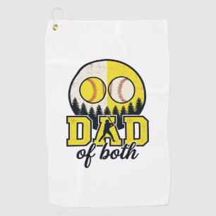 Serviette De Golf Papa Baseball Softball des Deux Conception Vectori