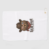 Serviette De Golf Papa Bear Cowboy Bear Patriotic Vintage Vector Des (Horizontal)