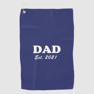 Serviette De Golf Papa bleu marine coutume date établie moderne