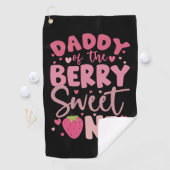 Serviette De Golf Papa de la douce fraise d'anniversaire (En situation)