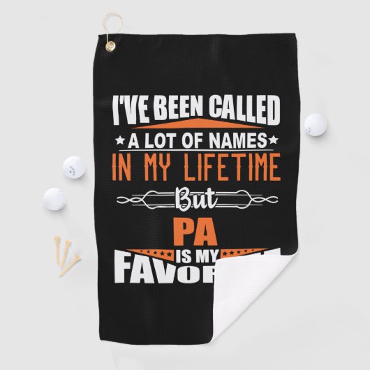 Serviette De Golf Papa Est Mon Nom Favori (En situation)