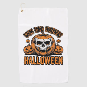 Serviette De Golf Papa Gymnastique Halloween Vintage Citrouille Crân