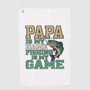 Serviette De Golf Papa la pêche est mon jeu conception de chemise vi