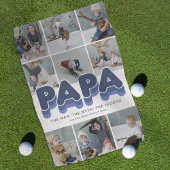 Serviette De Golf Papa Modern Photo Collage Golf Towel