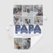 Serviette De Golf Papa Modern Photo Collage Golf Towel (En situation)