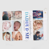 Serviette De Golf "Papa & Moi" 1ère photo de la Fête des pères (Horizontal)