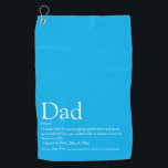 Serviette De Golf Papa, papa, papa, définition du Père, ciel bleu mo<br><div class="desc">Personnalisez votre père, votre père ou votre père spécial pour créer un cadeau unique pour la Fête des pères, les anniversaires, Noël ou tout autre jour que vous voulez montrer combien il veut vous dire. Une façon parfaite de lui montrer à quel point il est extraordinaire chaque jour. Vous pouvez...</div>