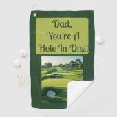 Serviette De Golf Papa, t'es un trou en un ! (En situation)