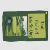 Serviette De Golf Papa, t'es un trou en un ! (Horizontal)