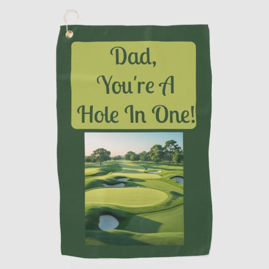 Serviette De Golf Papa, t'es un trou en un ! (Devant)
