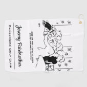 Serviette De Golf Papering Round Awkward Objects. Drôle dessin (Horizontal)