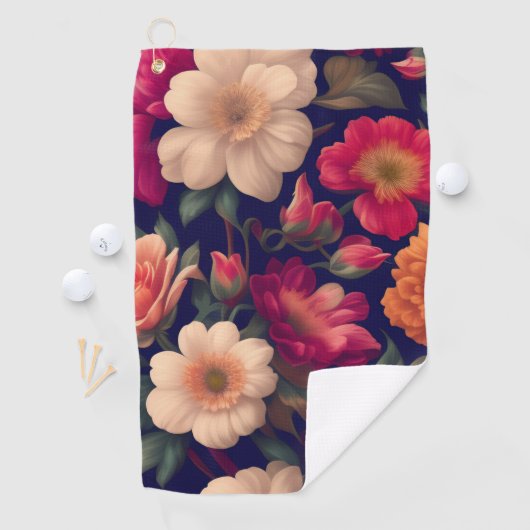 Serviette De Golf Papier peint à motifs floraux (En situation)