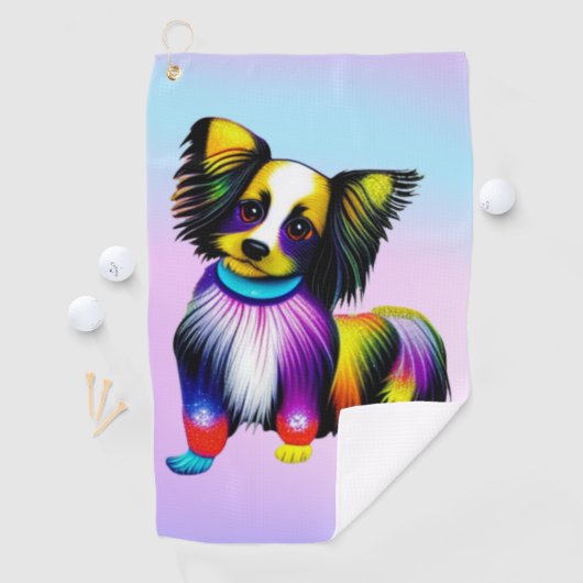 Serviette De Golf Papillion Pop Art Pastel (En situation)