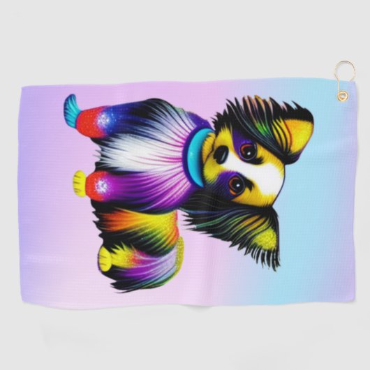 Serviette De Golf Papillion Pop Art Pastel (Horizontal)