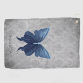 Serviette De Golf Papillon à bijoux bleu (Horizontal)
