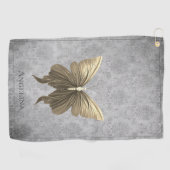 Serviette De Golf Papillon à bijoux en or (Horizontal)