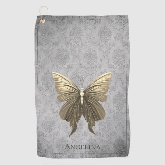 Serviette De Golf Papillon à bijoux en or (Devant)