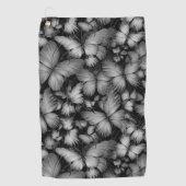 Serviette De Golf Papillon gris imprimé (Devant)