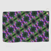 Serviette De Golf Papillon Lady Peint Sur Aster Flower Abstrait (Horizontal)