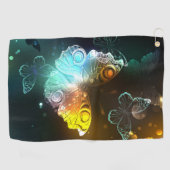 Serviette De Golf Papillon lumineux et papillons de nuit (Horizontal)