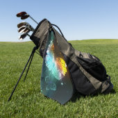 Serviette De Golf Papillon lumineux et papillons de nuit (Vert)