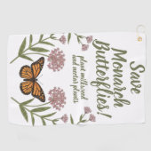 Serviette De Golf Papillon monarque (Horizontal)