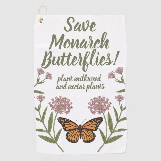 Serviette De Golf Papillon monarque (Devant)