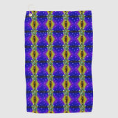 Serviette De Golf Papillon sur arc-en-ciel jaune violet (Devant)