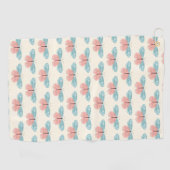 Serviette De Golf Papillons Boho Sur Fond Jaune Clair (Horizontal)