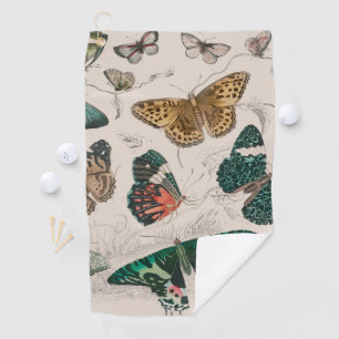 Serviette De Golf Papillons Collection Antique Papillons