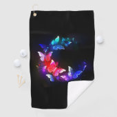 Serviette De Golf Papillons de nuit Neon brillants sur arrière - pla (En situation)