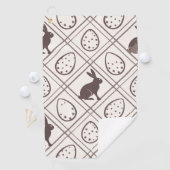 Serviette De Golf Pâques carreaux marron (En situation)