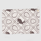 Serviette De Golf Pâques carreaux marron (Horizontal)
