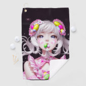 Serviette De Golf Pâques/printemps Anime fille (En situation)
