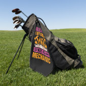 Serviette De Golf Par Dieu Par Mon Mécanicien (Vert)