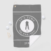 Serviette De Golf Par Tee Golfer Funny Humour Monogramme Pour Lui Gr (En situation)