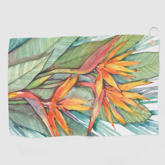 Serviette De Golf Paradis botanique tropical II (Horizontal)