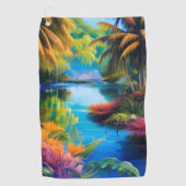 Serviette De Golf Paradis tropical II (Devant)