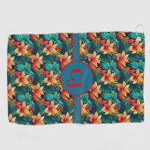 Serviette de golf Paradis Tropical Turquoise (Horizontal)