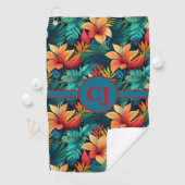 Serviette de golf Paradis Tropical Turquoise (En situation)